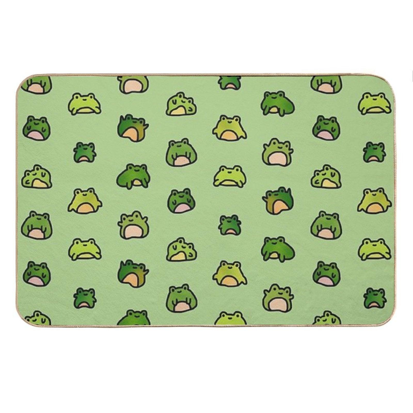 Frogs Doodle Bath Mat
