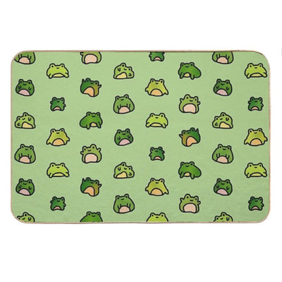 Frogs Doodle Bath Mat
