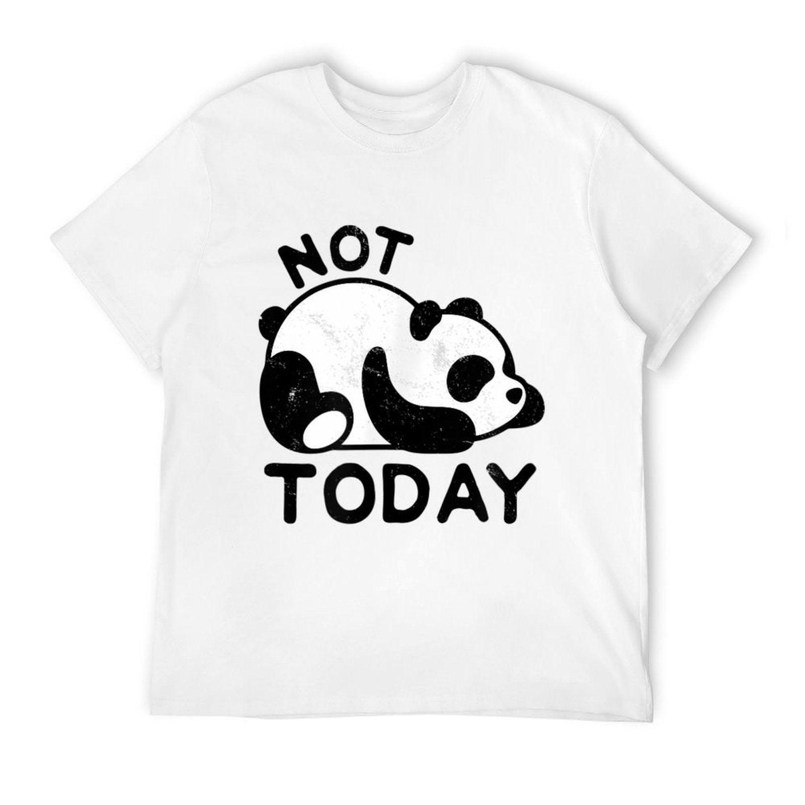 Cute Lazy Panda Not Today Nope Distresseds  Durable T-Shirt