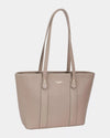 David Jones Leather Tote Bag with Gold Hardware