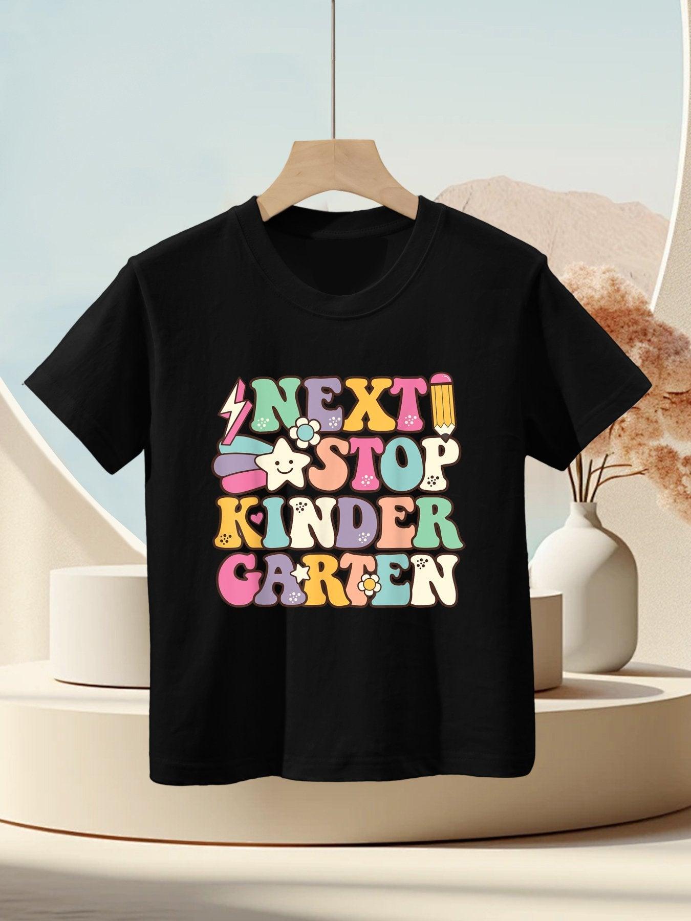 Next Stop Kindergarten Preschool Graduation Boys Girls Kids Kids T-Shirt