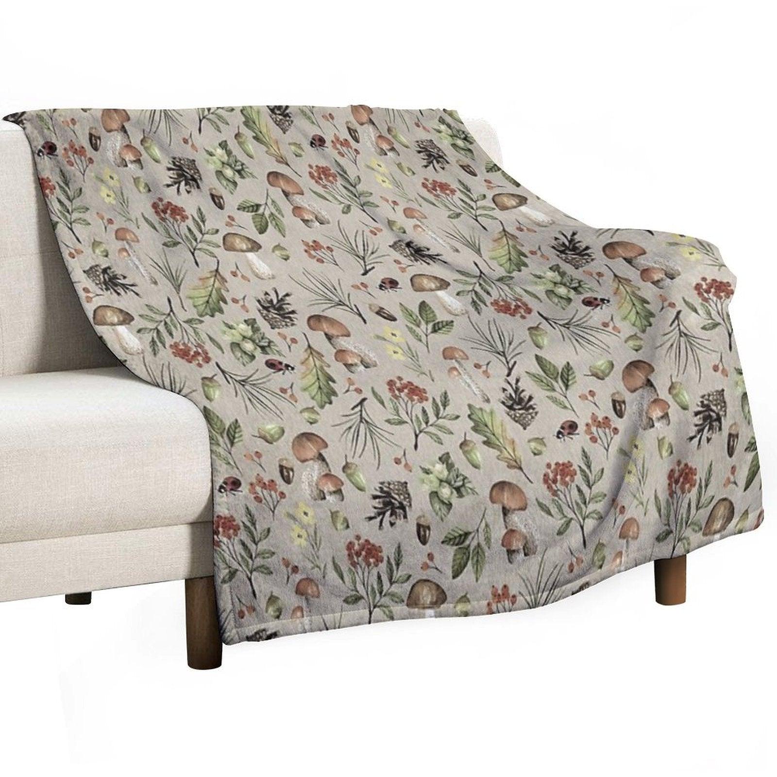 Sweet Autumn Pattern Throw Blanket