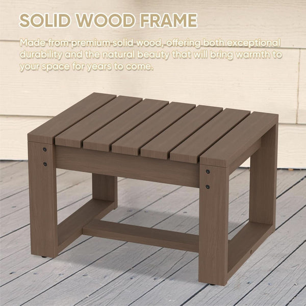 Natural Cedar Outdoor Ottomans With Removable Cushions
