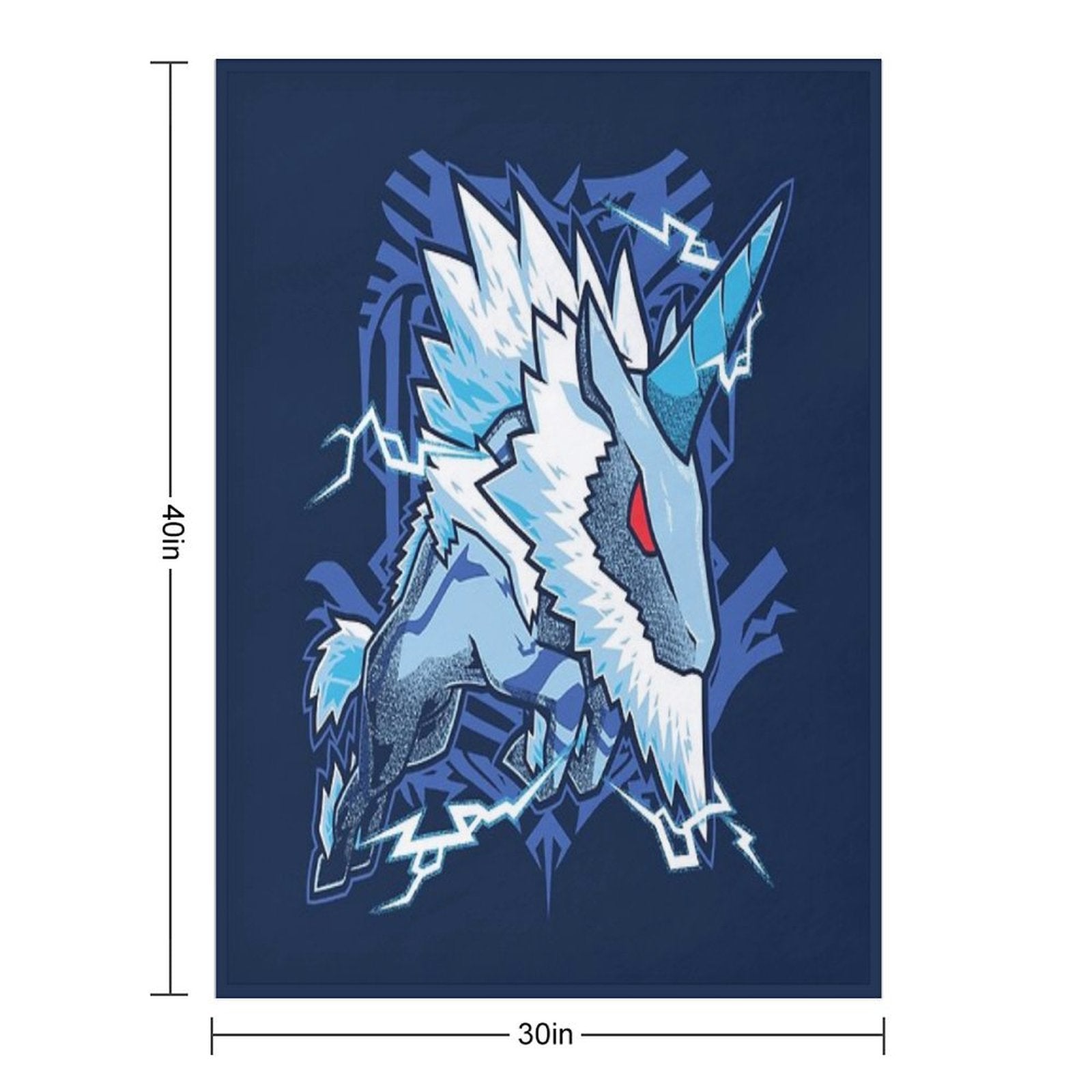 Kirin  Monster Hunter Velvety-soft Throw Blanket