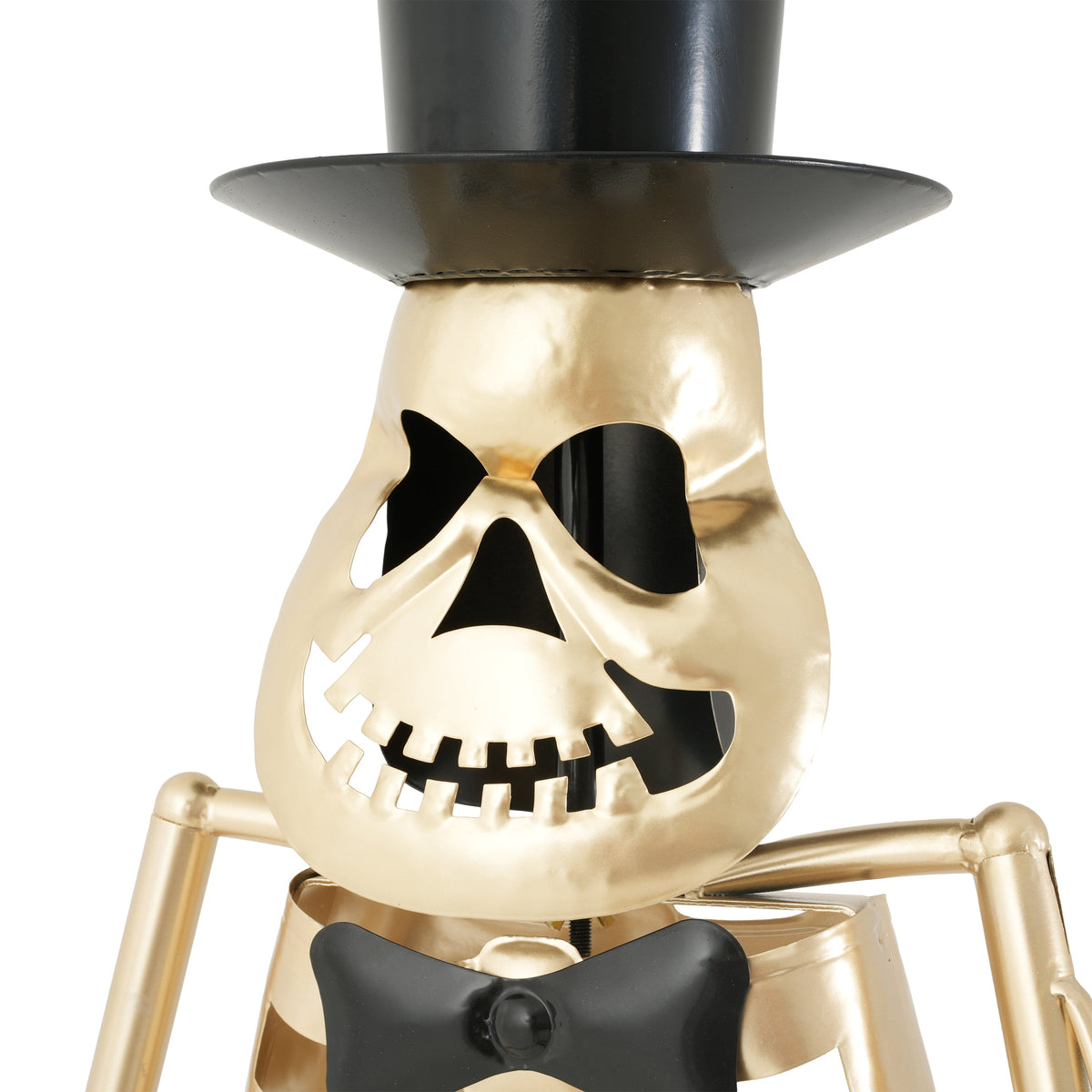 Metal Skeleton Musician Statue