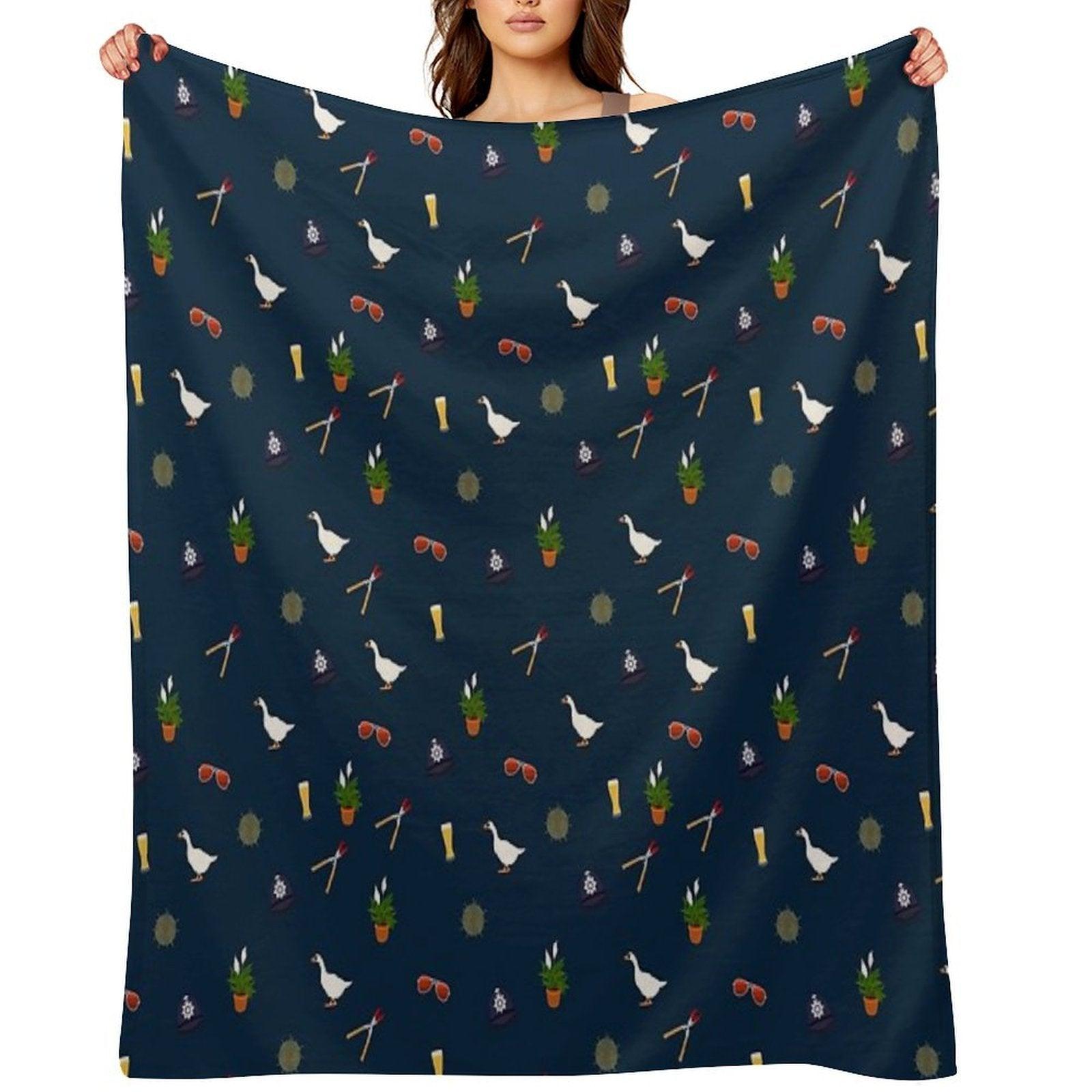 Hot Fuzz Pattern Throw Blanket