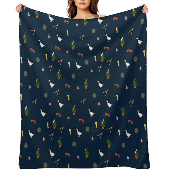 Hot Fuzz Pattern Throw Blanket