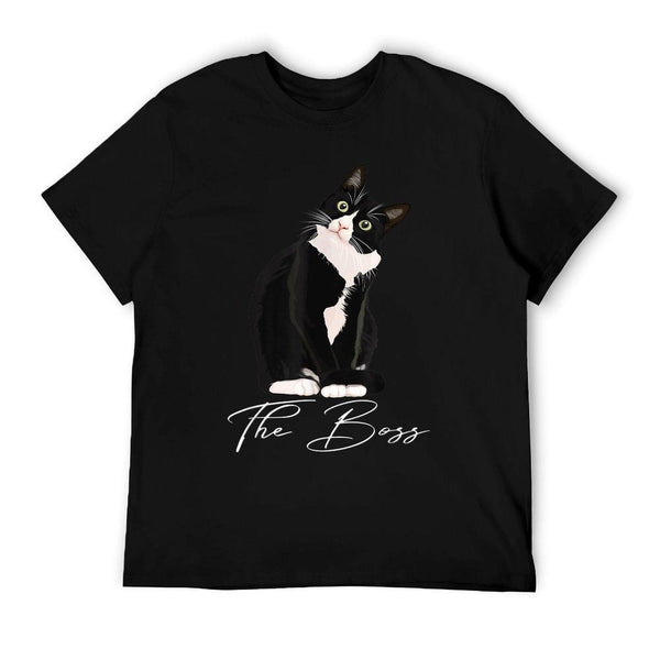Boss Tuxedo Cat Lovers Funny Shirt for Mom Dad Gift T-Shirt