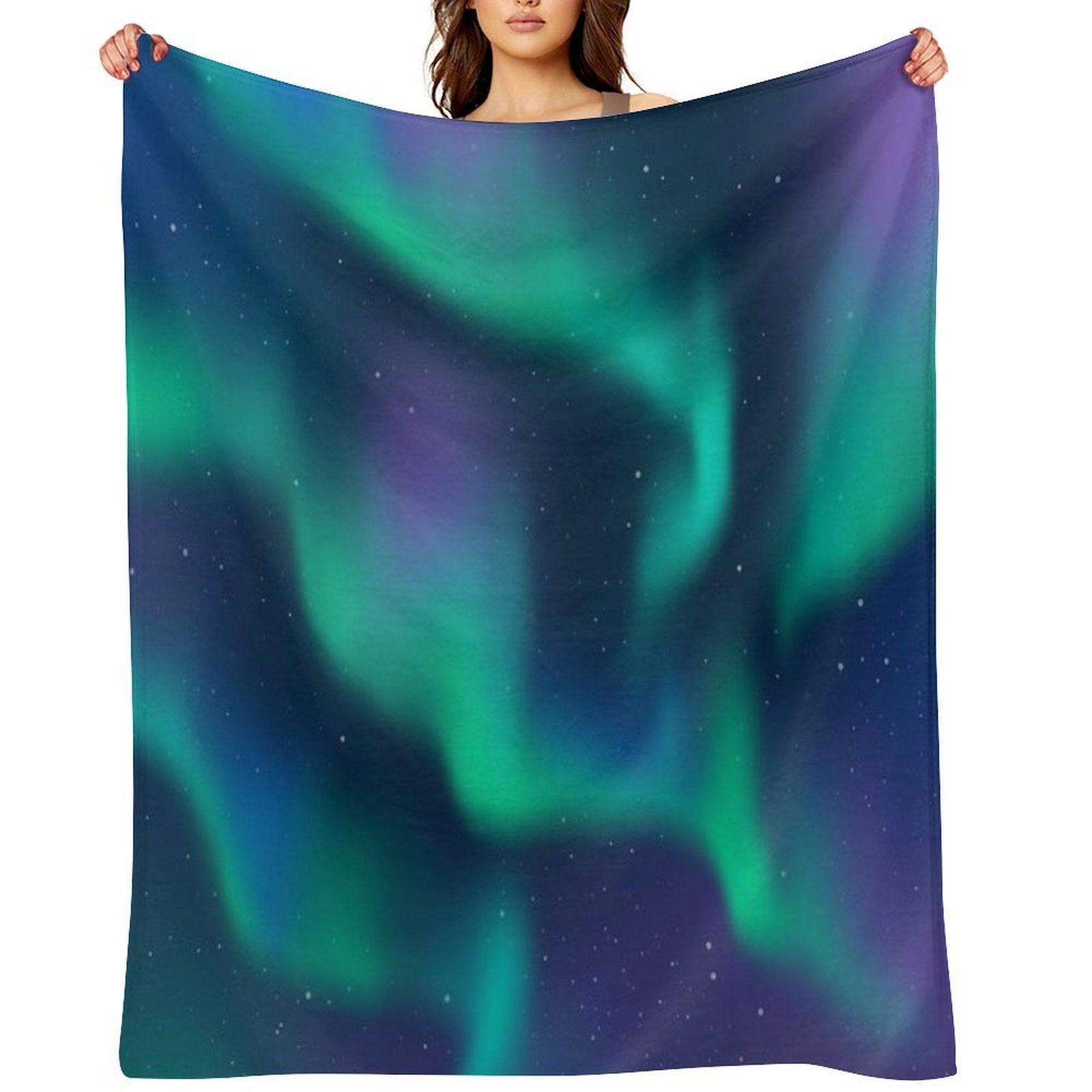 Aurora Borealis Northern Lights Throw Blanket