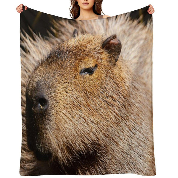 Capybara Profile Throw Blanket