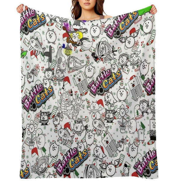 Battle Cats Throw Blanket