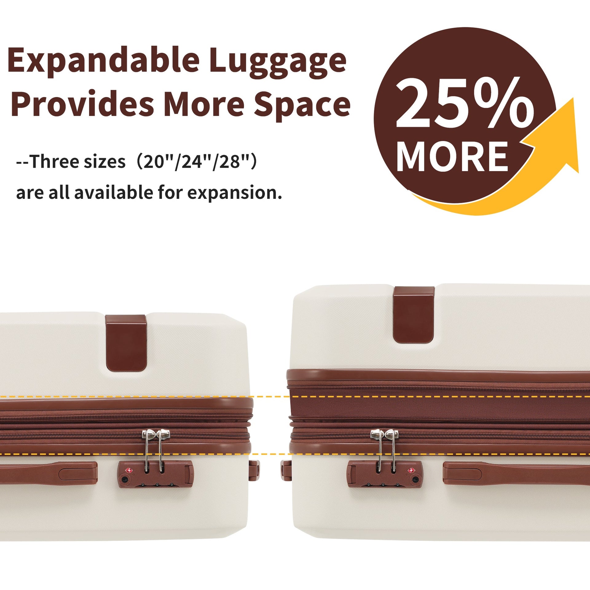 4 Piece Luggage Set with Compression Packing Cubes for Suitcase Expanable Spinner Wheels Lightweight Suitcase with TSA Lock 16 IN+20IN+24IN+28IN