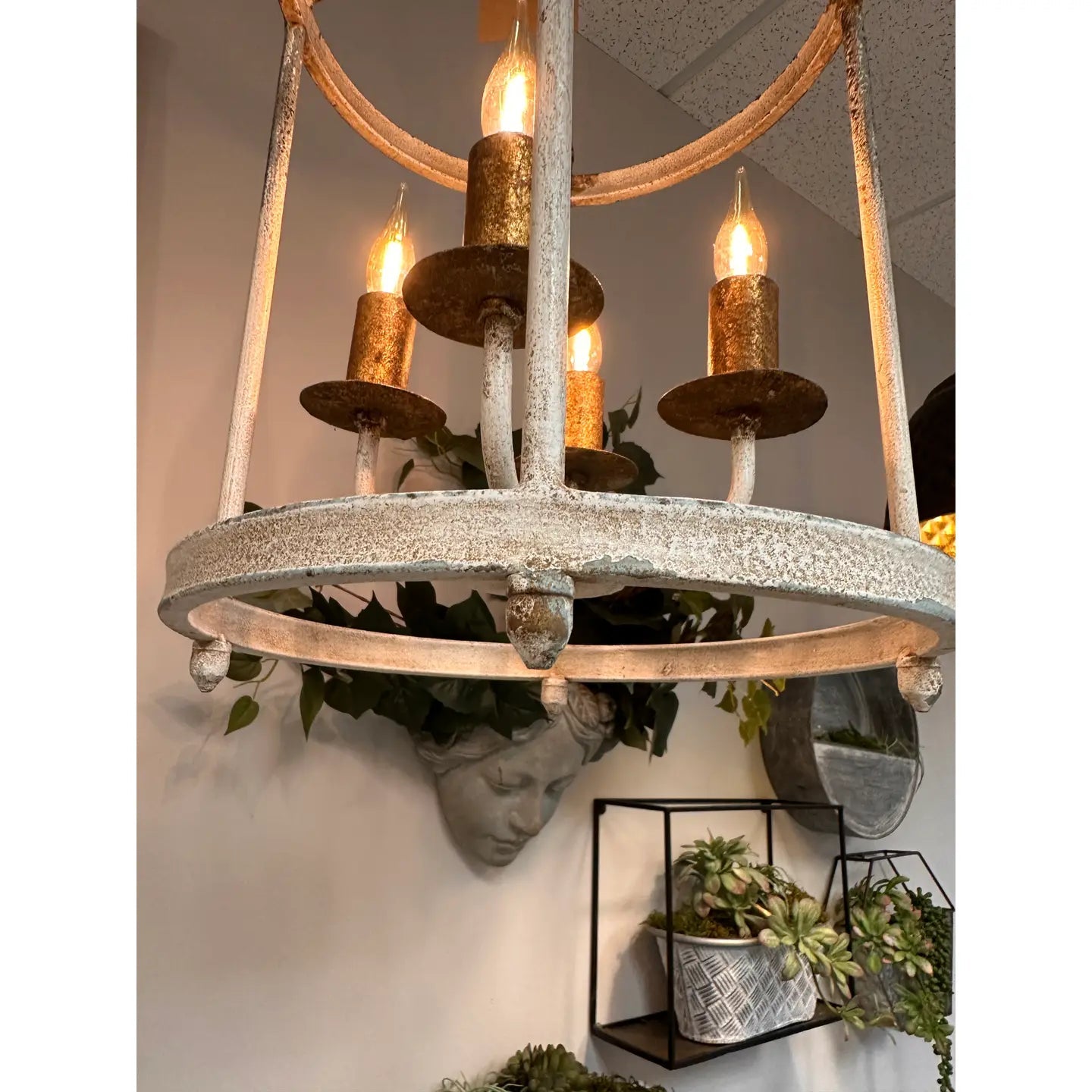 Rust Iron Dining Table Lamp VagabondVintage