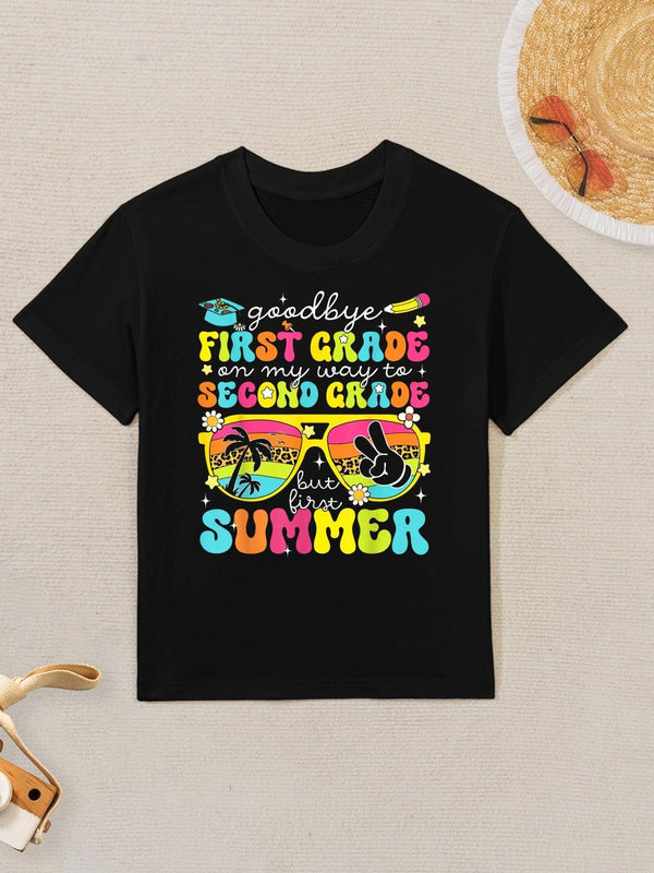 Goodbye 1st Grade Graduation To 2nd Grade But First Summer Kids T-Shirt