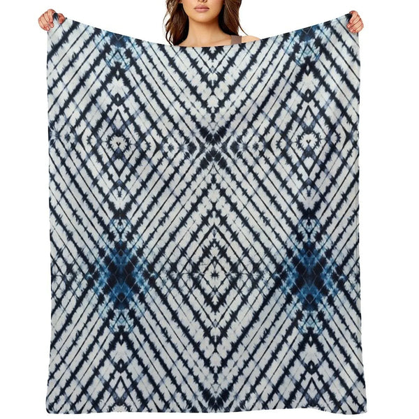 Diamonds Indigo Throw Blanket