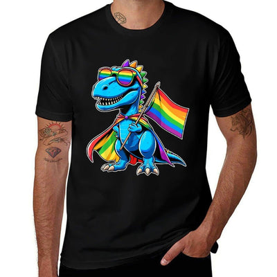 Dinosaur Gay Pride LGBT Rainbow  Vintage-inspired T-Shirt
