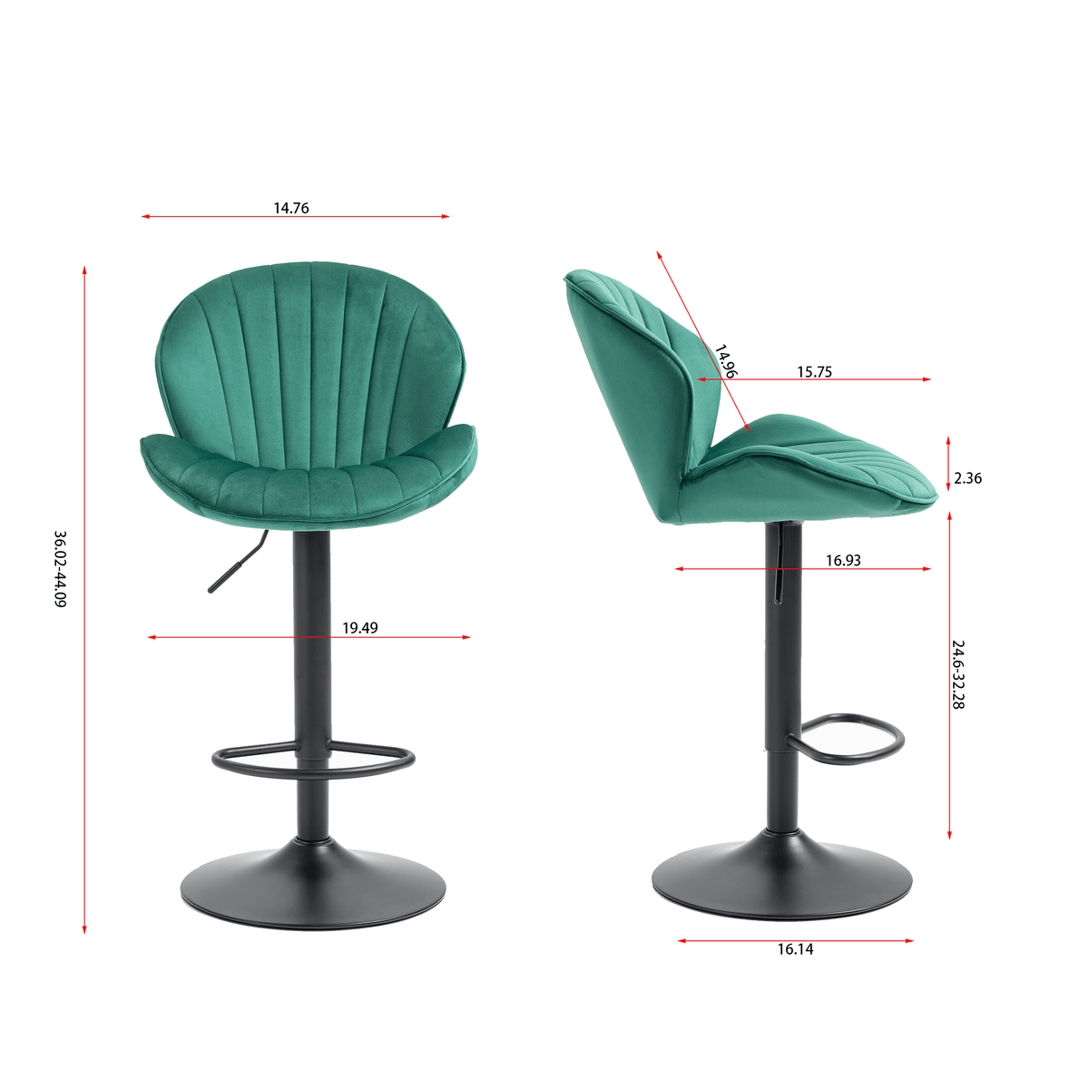 Modern Green Upholstered Swivel Bar Stool with Chrome Metal Base – Contemporary Counter Chair