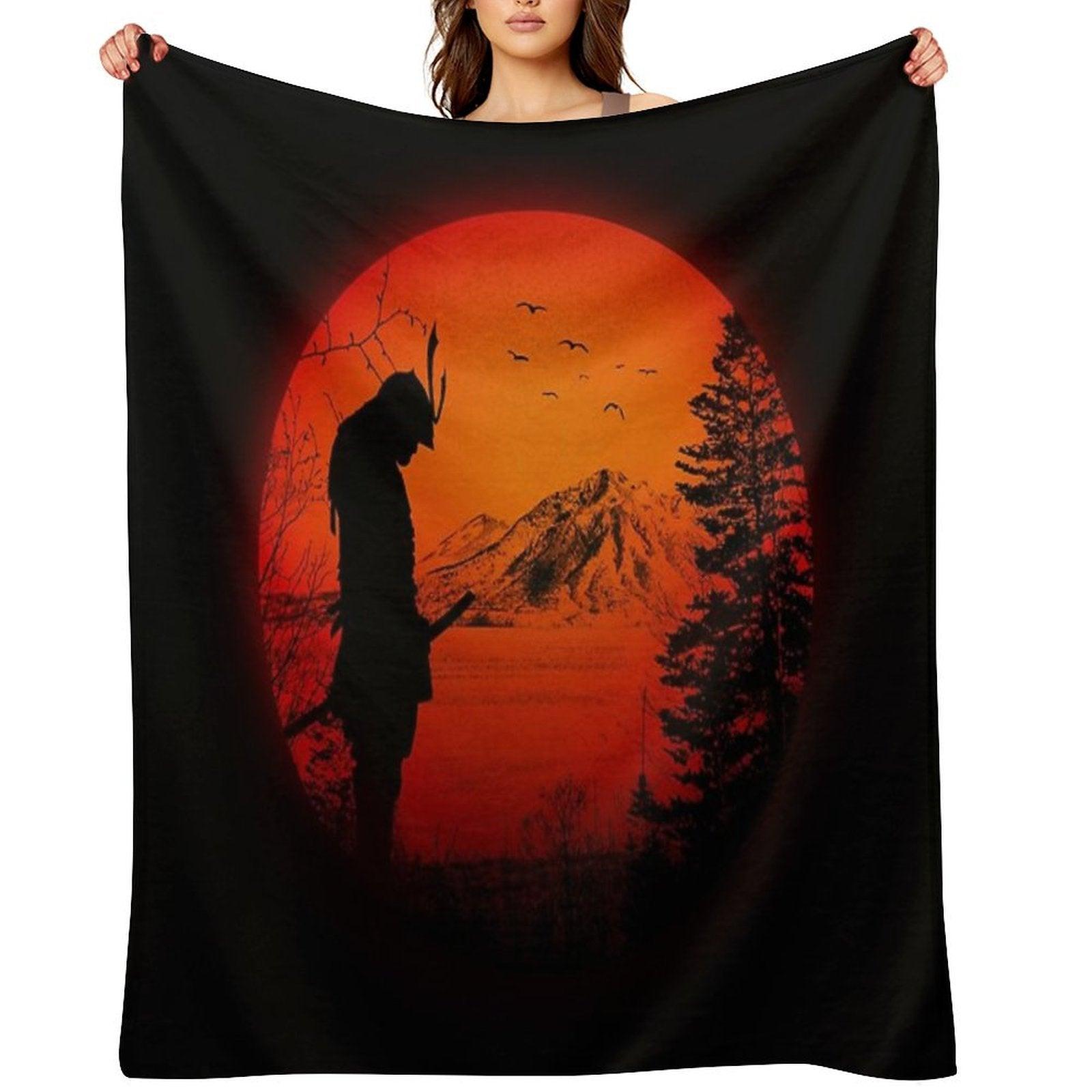 My Love Japan  Samurai Warrior  Ninja  Katana Throw Blanket