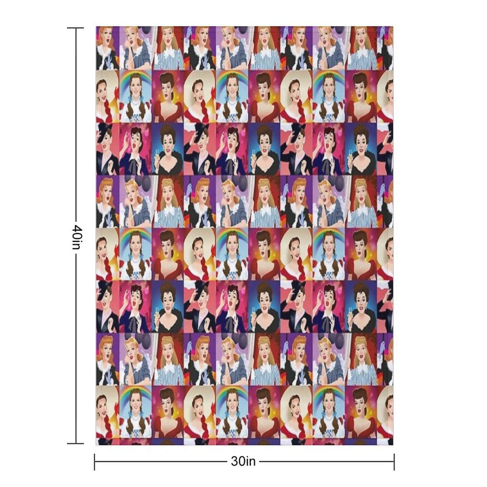 Faces of Judy Throw Blanket