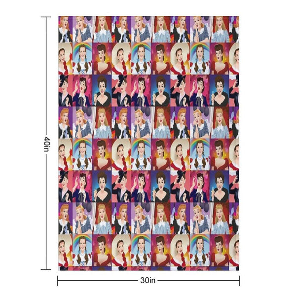Faces of Judy Throw Blanket