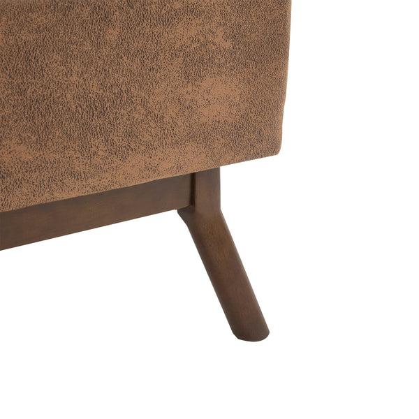 Mid-century modern square coffee table storage bench, assembled, suitable for living room, entryway and family room, used as a coffee table, stirrups, shoe bench