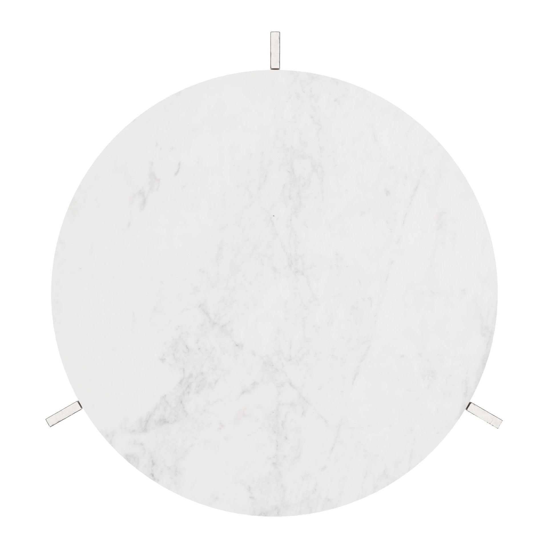 Barmas Side Table White & Silver