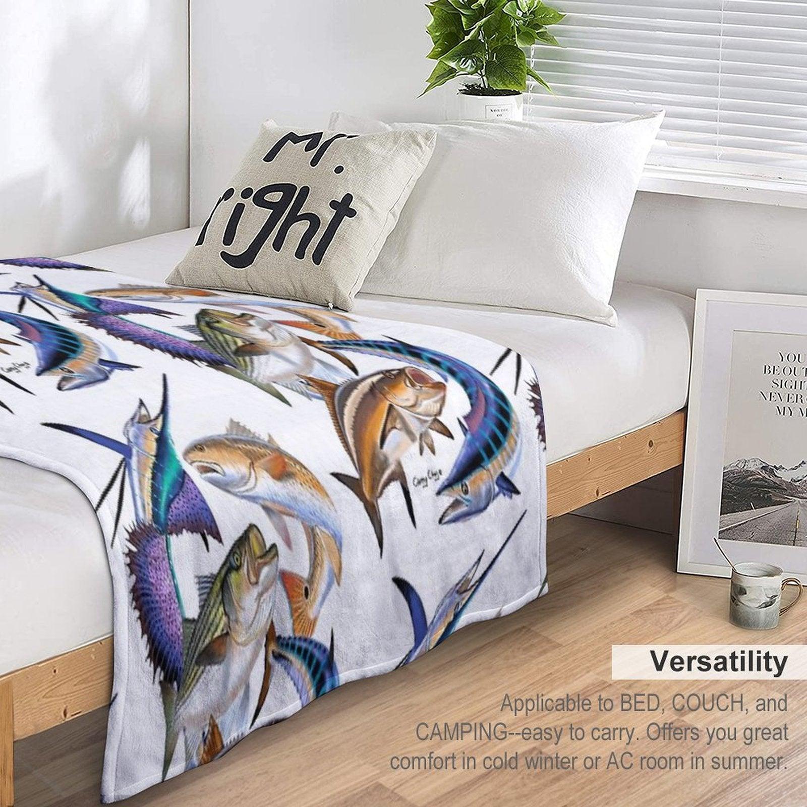 Gamefish Collage Throw Blanket