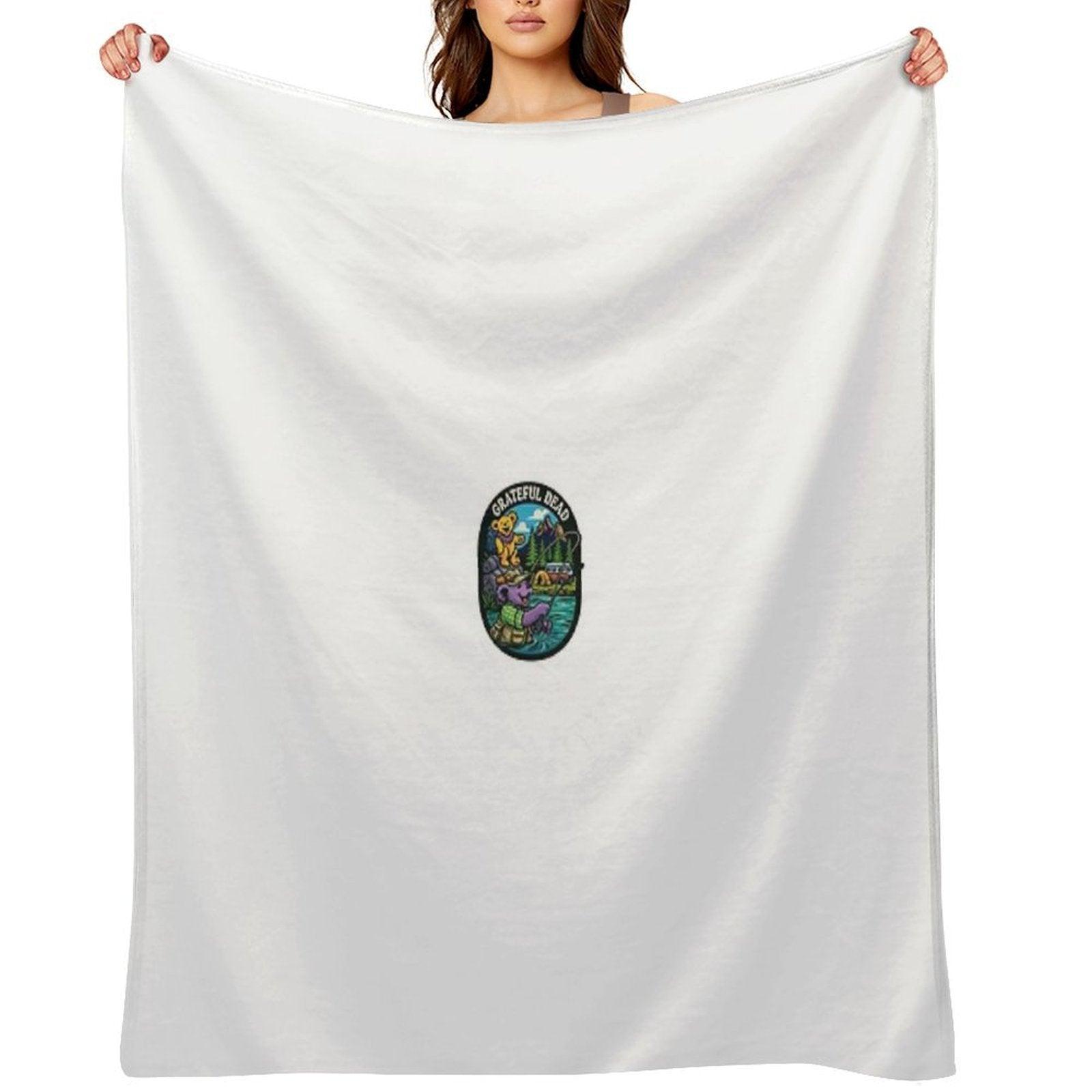 Grateful Dead Fly Fishing Throw Blanket