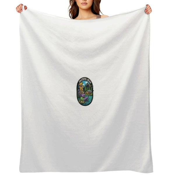 Grateful Dead Fly Fishing Throw Blanket