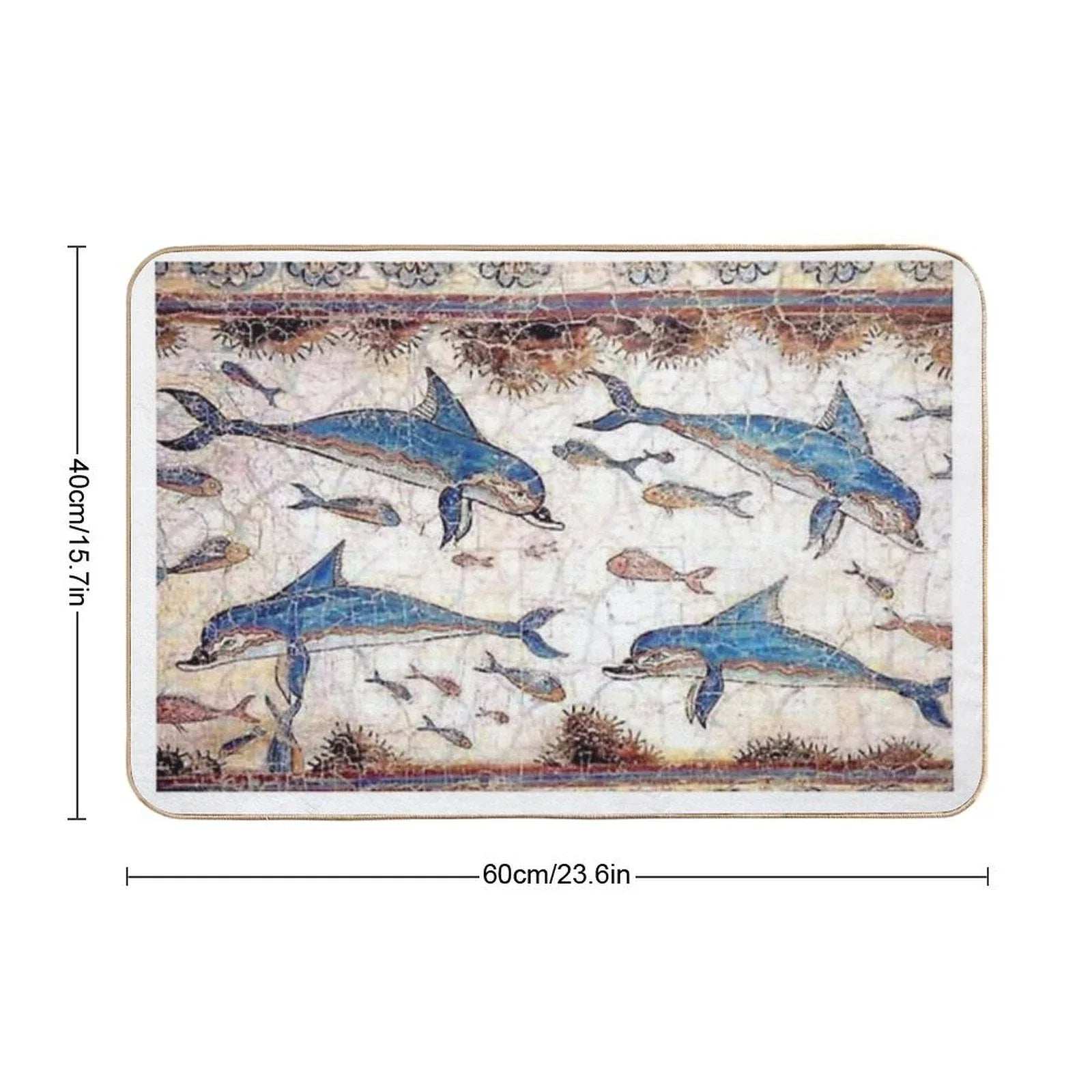Minoan Dolphins Fresco Bath Mat