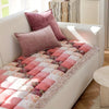 Waterproof Sofa Cover & Garden Style Patchwork Cotton Couch Pad - 23.62*62.99in