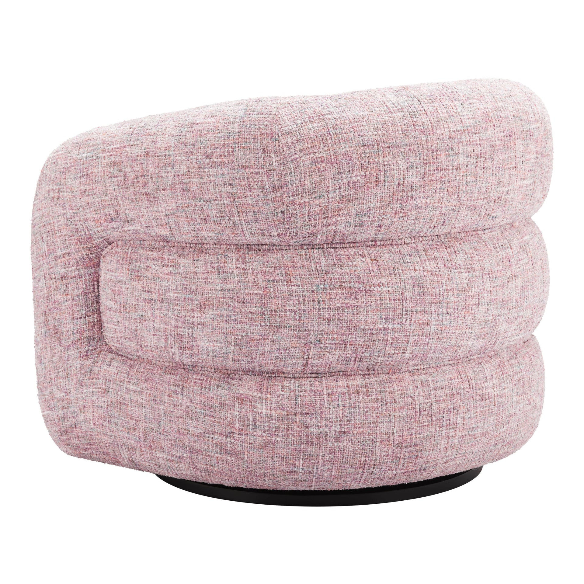 Refine Swivel Chair Pink Tweed
