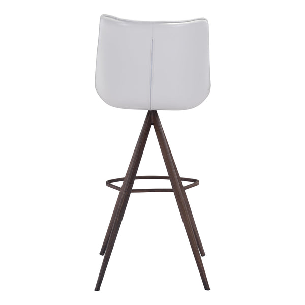 Aki Barstool (Set of 2) White & Walnut