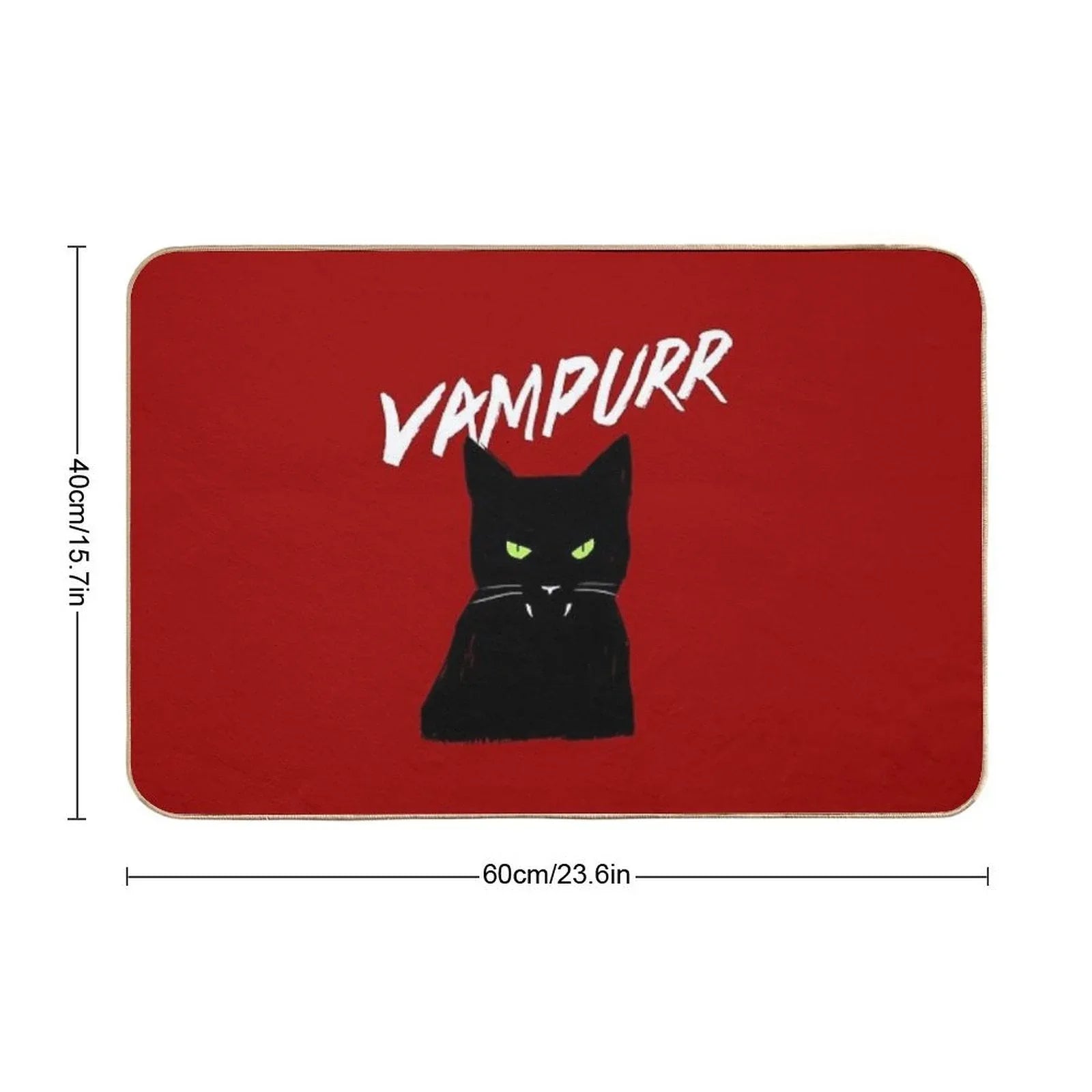 Vampire Cat  Vampurr Halloween Kitty Bath Mat
