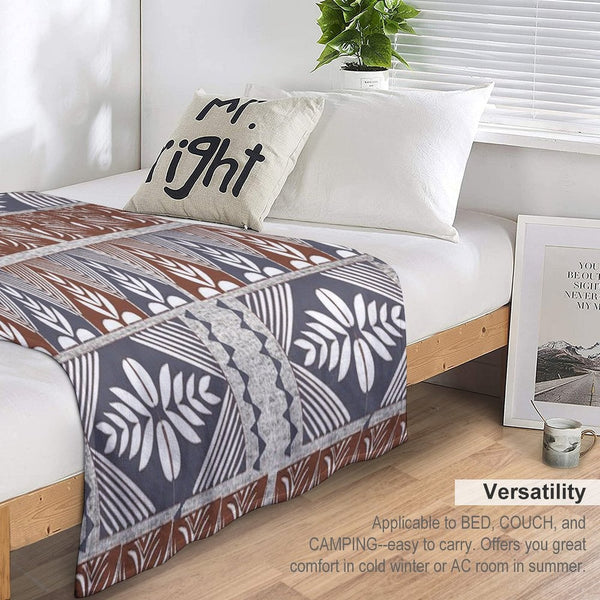 Tongan Tapa Motifs Shrink-resistant Throw Blanket