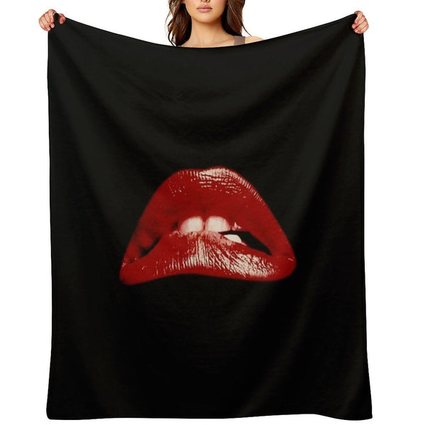 Rocky Horror Picture Show Lips Wrinkle-free Throw Blanket