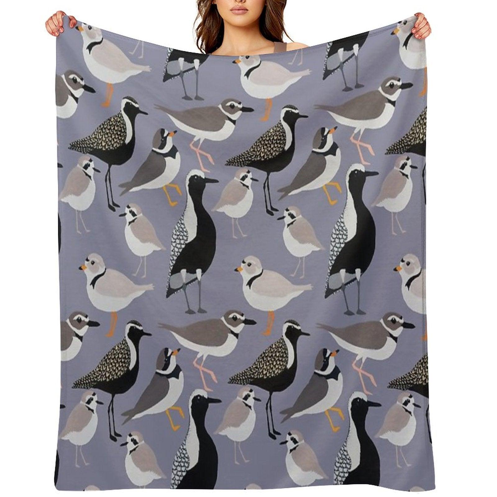 Plethora of Plovers Throw Blanket