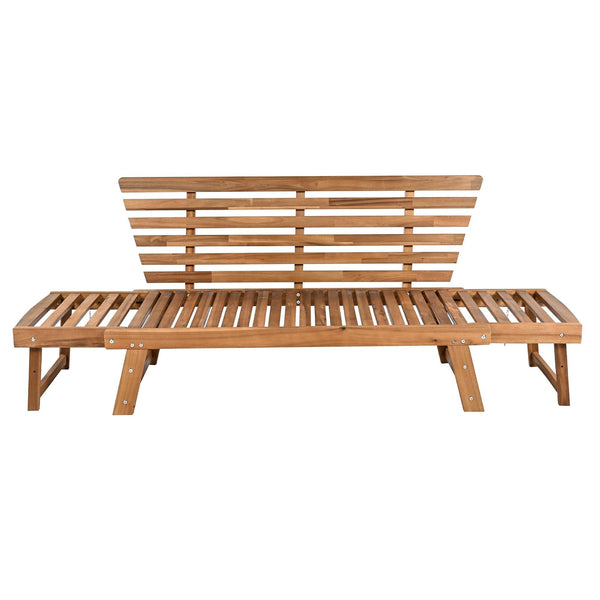 Outdoor Adjustable Patio Wooden Daybed Sofa