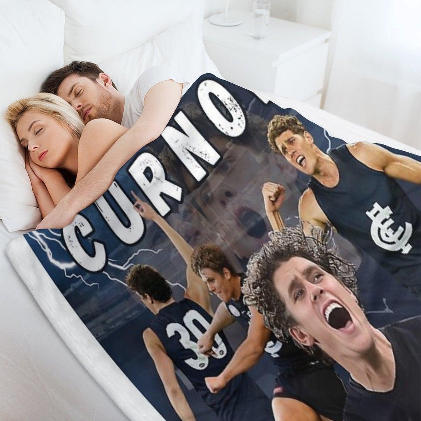 Charlie Curnow Carlton Football Club AFL Player Throw Blanket