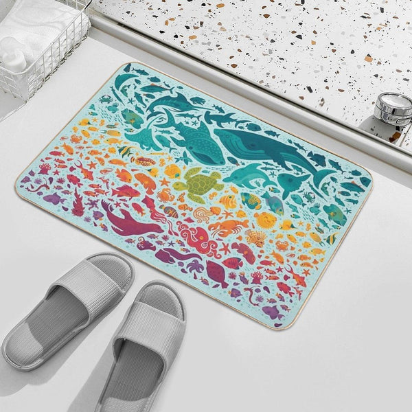 Aquatic Spectrum 2  Light Blue  Toxin-Free Bath Mat