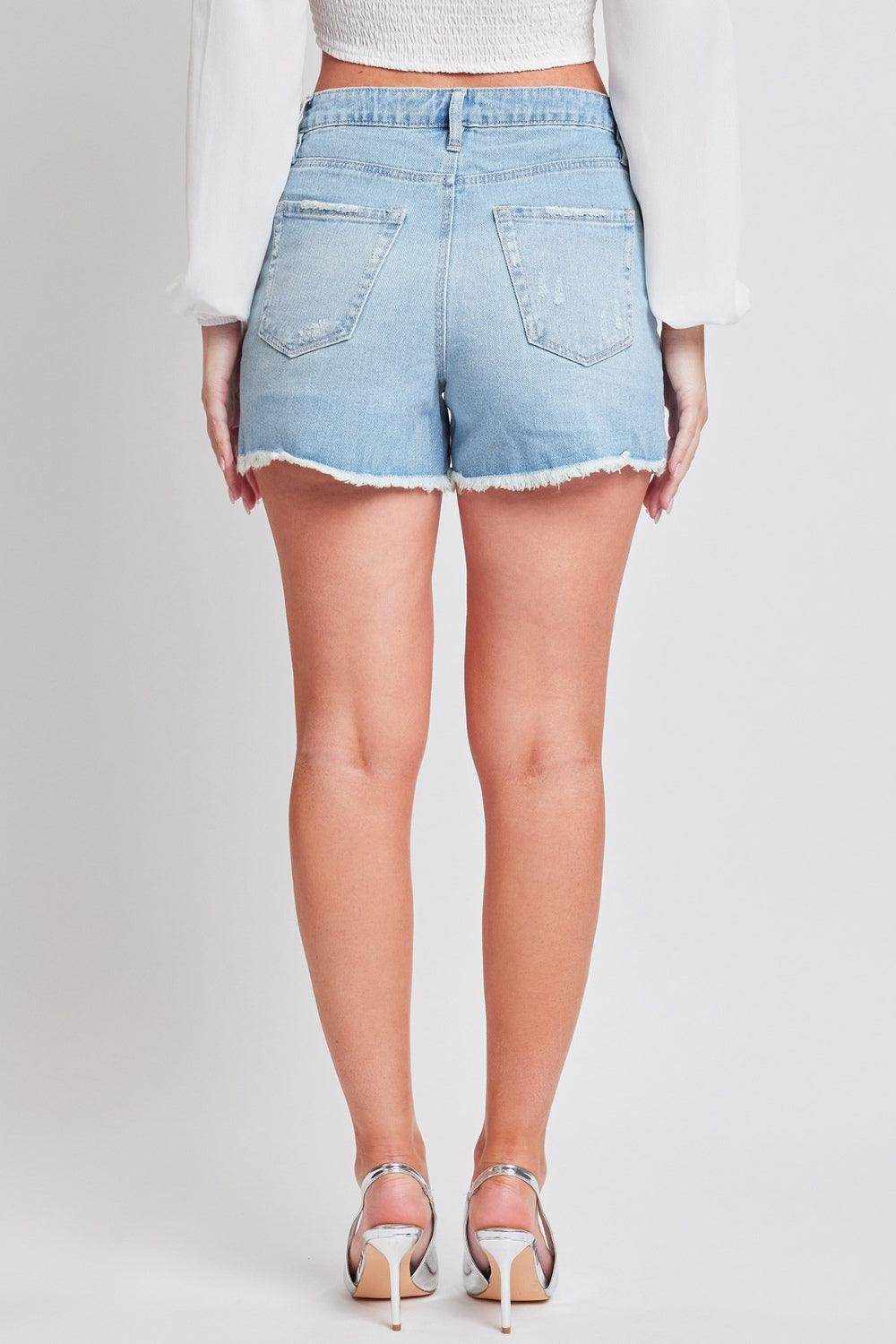 YMI Jeanswear Distressed Frayed Hem Denim Shorts for Women