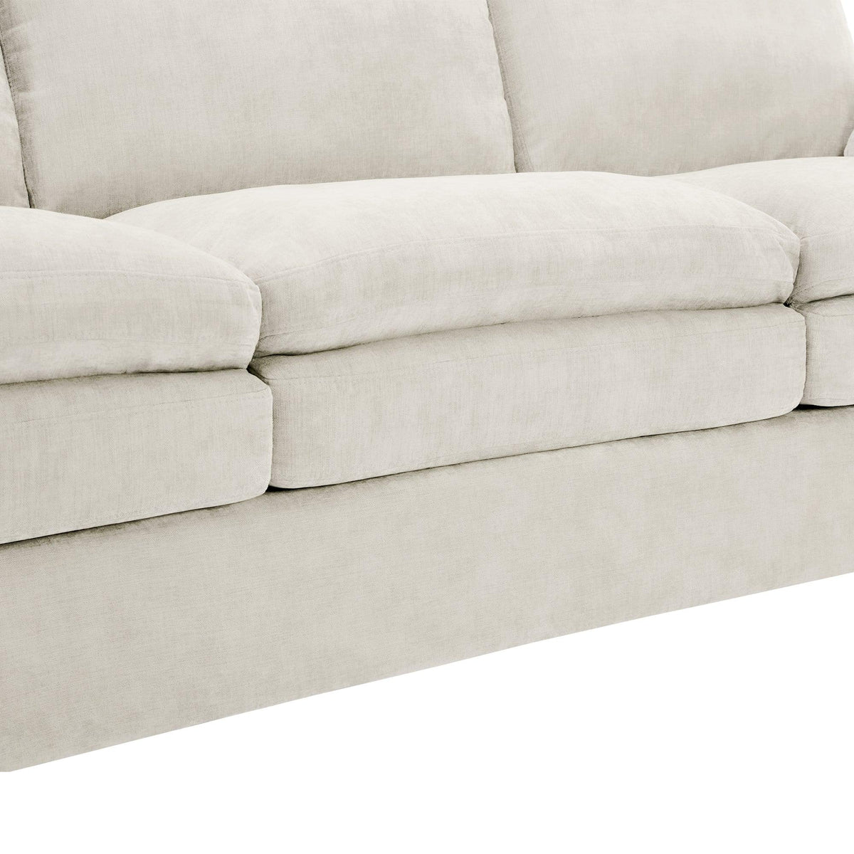 Cozy Upholstered 3-Seater Sofa with Plush Double Cushion and Ergonomic Design