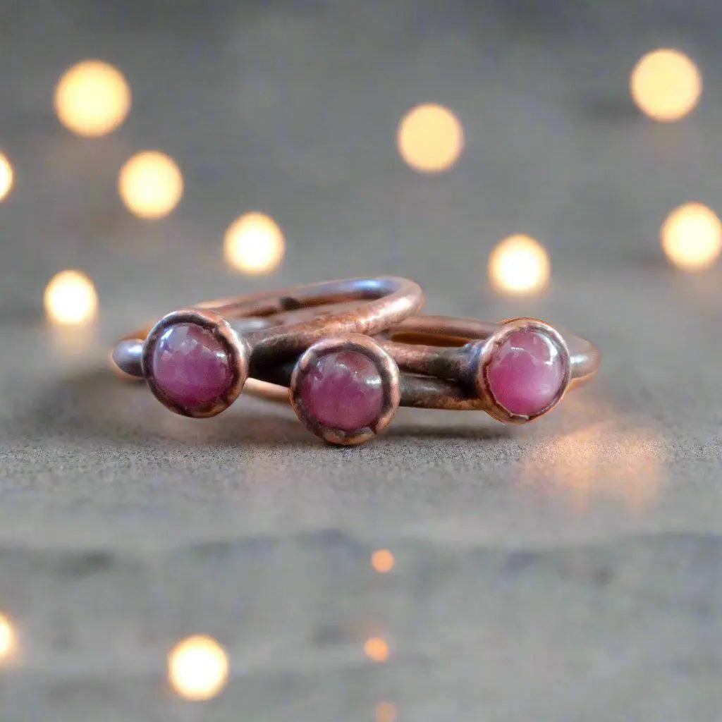 Copper Pink Sapphire Ring – Heart Centered Self Love | By Blackbird & Sage