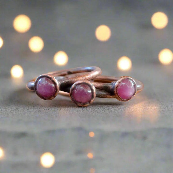Copper Pink Sapphire Ring – Heart Centered Self Love | By Blackbird & Sage