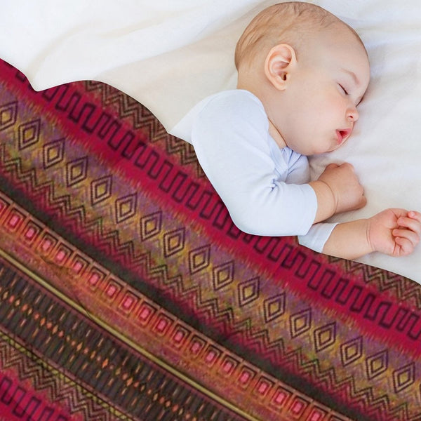 Earthy African Ombre Mud Cloth Wrinkle-free Throw Blanket
