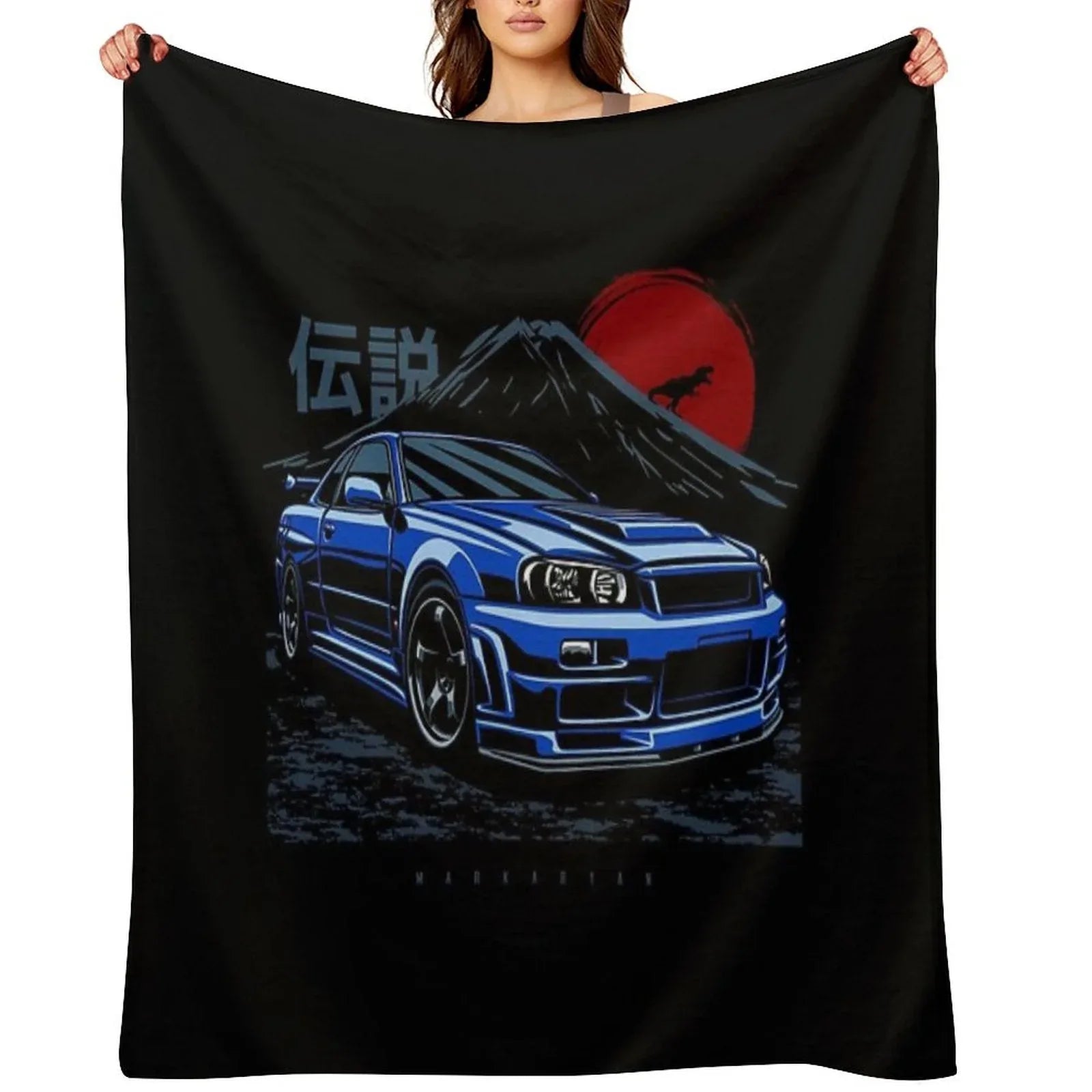Skyline GTR R34 Throw Blanket