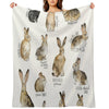 Rabbits & Hares Throw Blanket