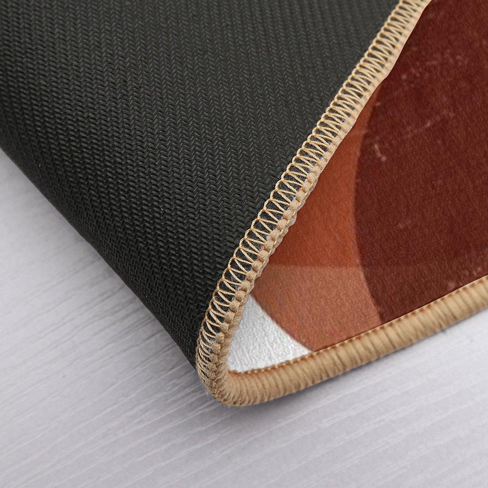 Terracotta Abstract 70 - Modern, Contemporary Art - Abstract Organic Shapes - Minimal - Brown Bath Mat