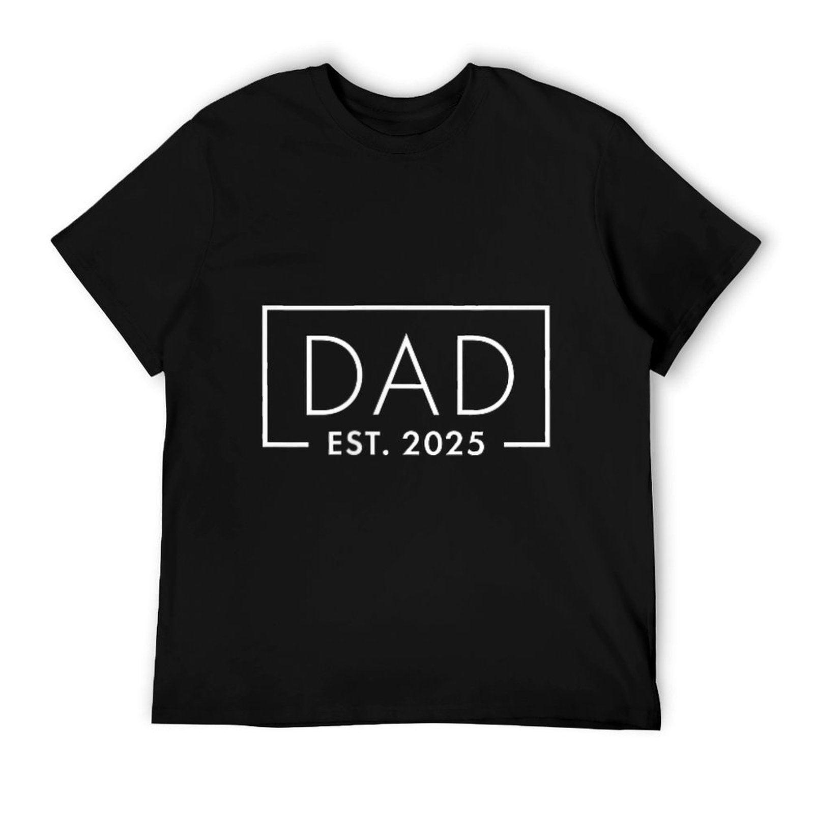 Birth Gift Co. Funny 1st Time Dad EST 2025 New Dad New First Fathers Day T-Shirt