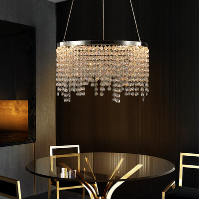 15.7-inch Fancy hanging ceiling lamps luxury modern pendant light crystal chandelier